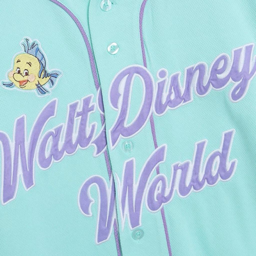【O4】全新迪士尼Disney Princess Ariel美人魚棒球球衣 SZ S-細節圖2