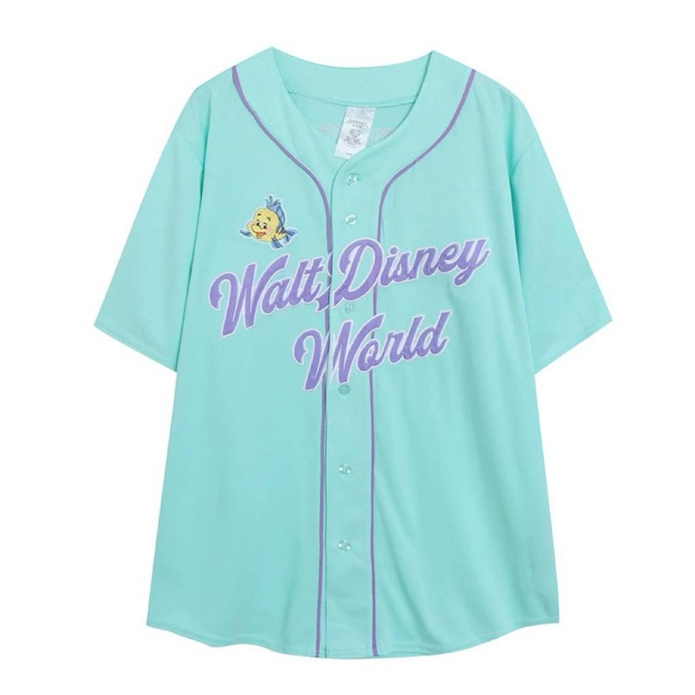 【O4】全新迪士尼Disney Princess Ariel美人魚棒球球衣 SZ S-細節圖3