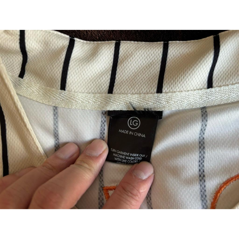 【F1】全新小熊維尼迪士尼Disney Winnie the Pooh Tigger條紋棒球衣BoxLunch SZ L-細節圖7