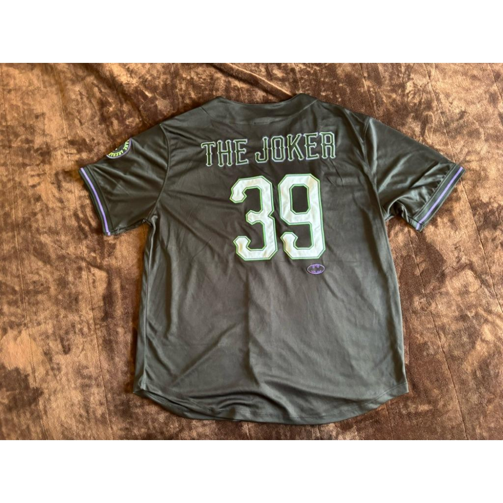 【K4】全新DC Comics蝙蝠俠Batman The Joker小丑Gotham高譚市BoxLunch棒球球衣XL-細節圖4