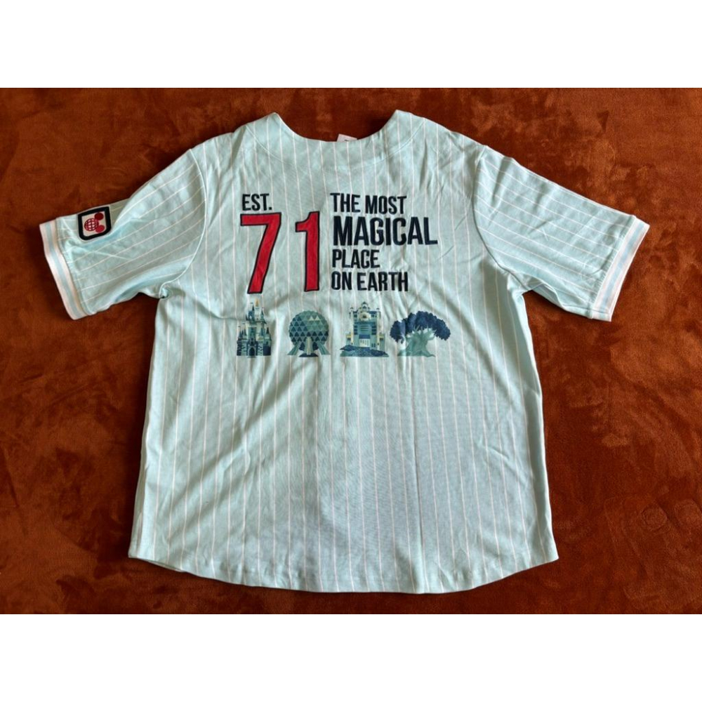 全新迪士尼Walt Disney World Baseball 4 Parks棒球球衣 SZ XL-細節圖4