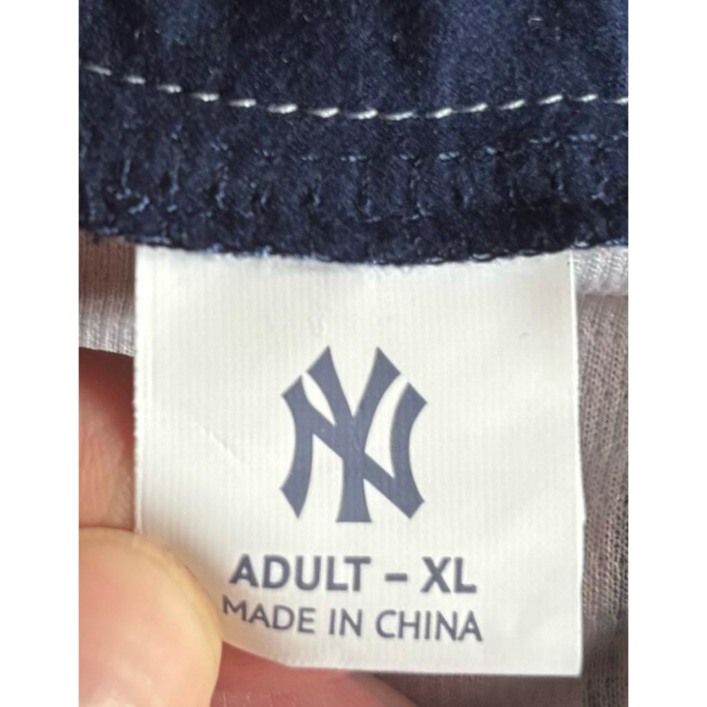 全新MLB紐約洋基NY Yankees直條紋假兩件球衣 SZ XL-細節圖5