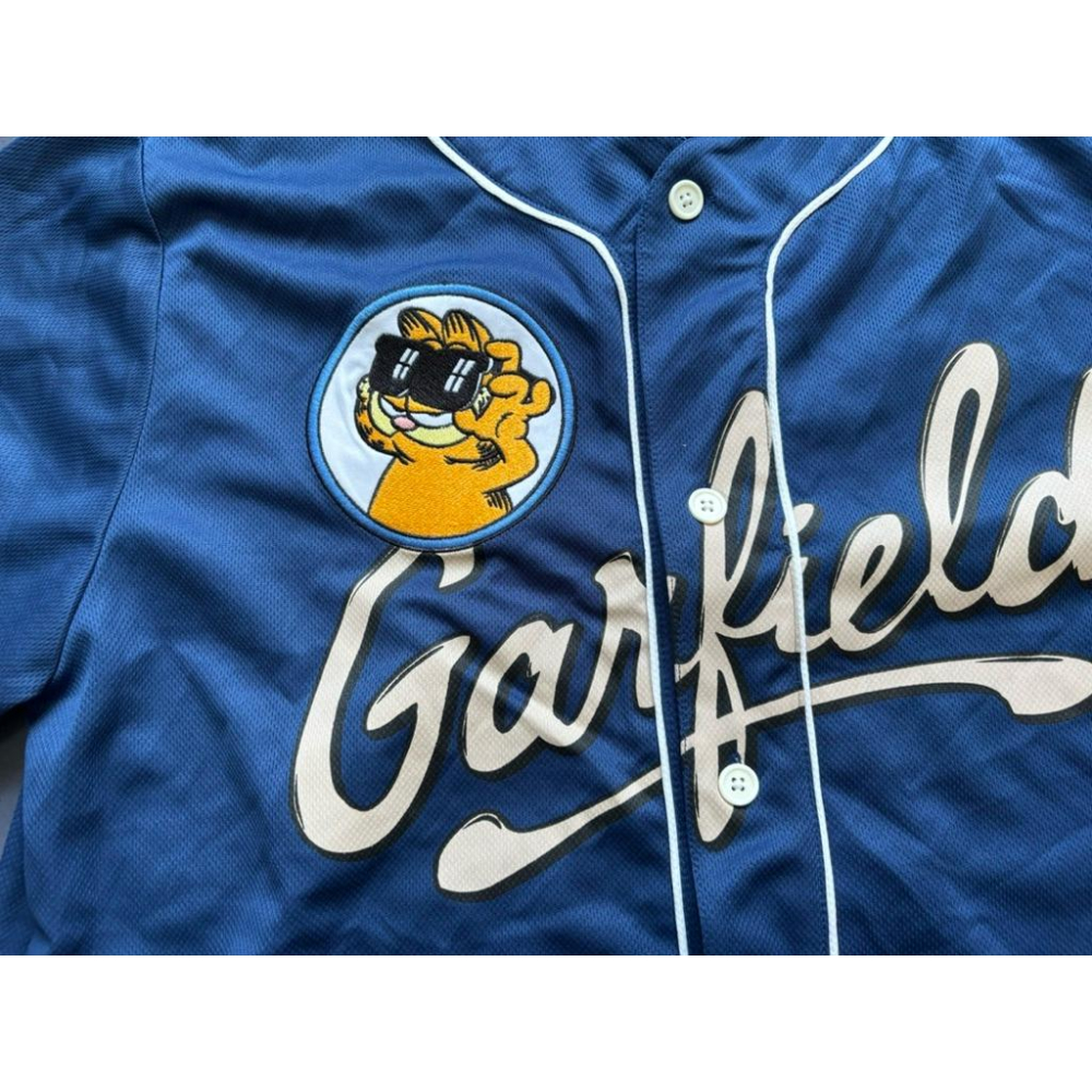【D3】二手加菲貓Garfield棒球球衣 SZ L-細節圖2