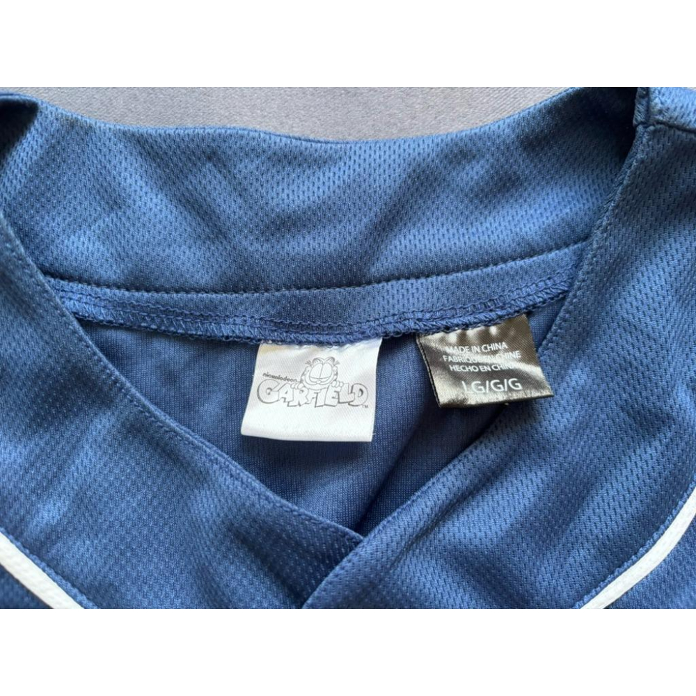 【D3】二手加菲貓Garfield棒球球衣 SZ L-細節圖3