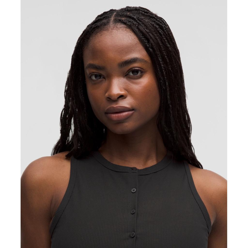 二手lululemon Ribbed Nulu™  女士羅紋前側紐扣款背心 LW1FMJS SZ S-細節圖4