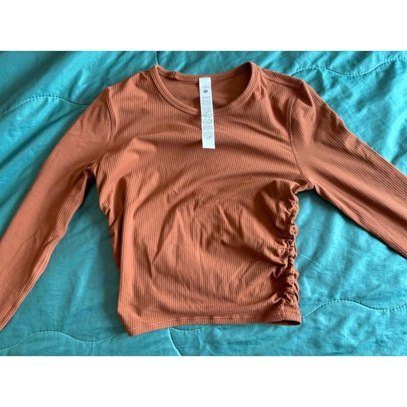 二手All It Takes女長袖T恤*羅紋 Nulu™瑜伽上衣 lululemon丨LW3GEZS-細節圖3