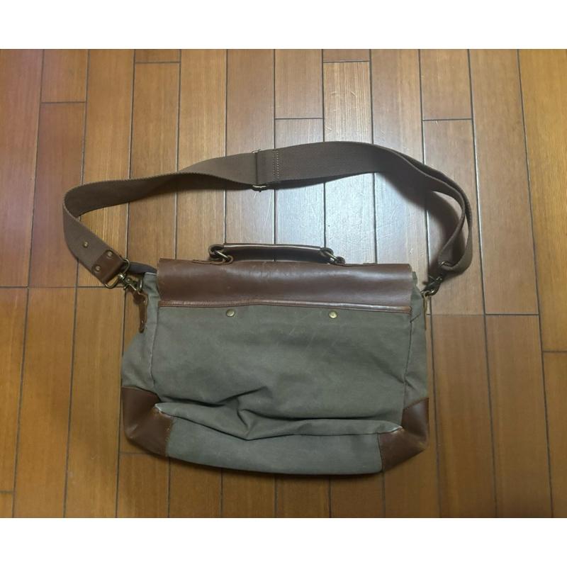 摩洛哥帶回牛皮帆布書包-細節圖3