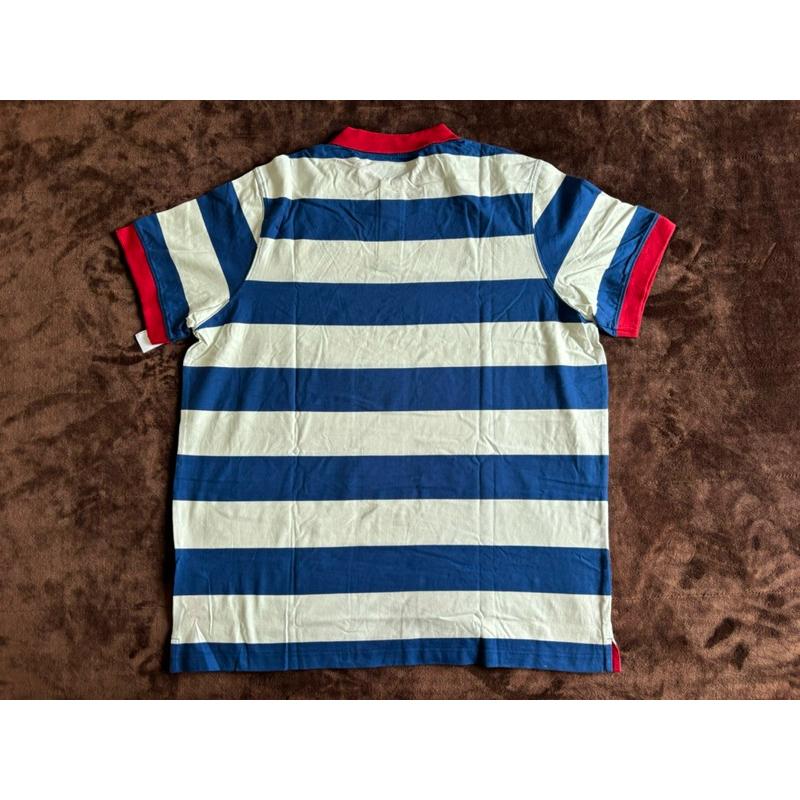 【K1】全新迪士尼樂園Disneyland 橫條紋polo 衫 SZ XL-細節圖4