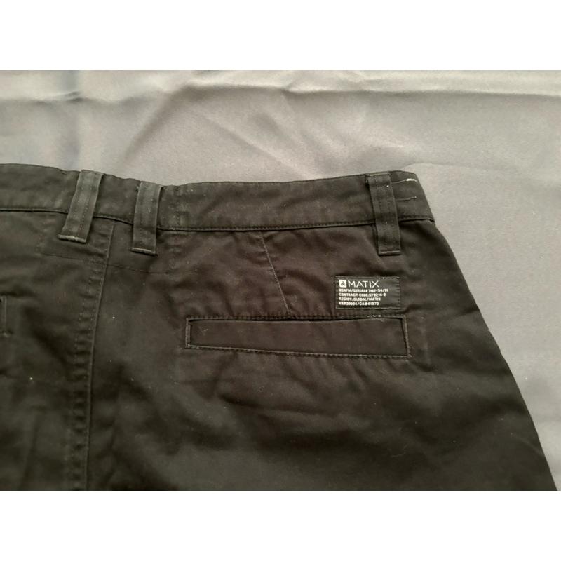 二手古著Vintage西海岸滑板大牌Matix黑色短褲SZ 33-細節圖3