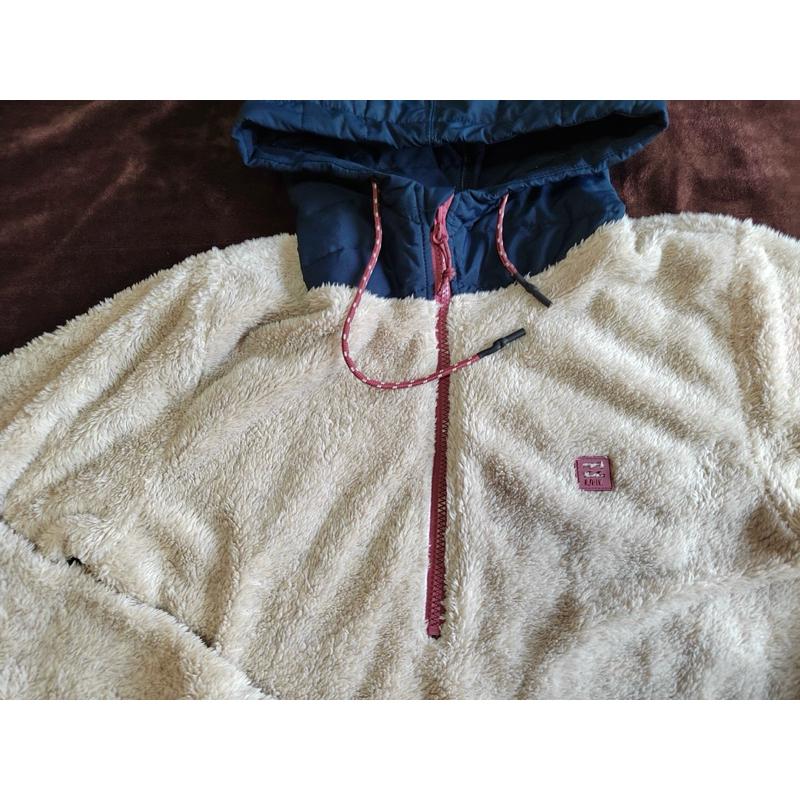 【I7】二手很新衝浪大牌Billabong絨毛帽T  SZ L-細節圖2