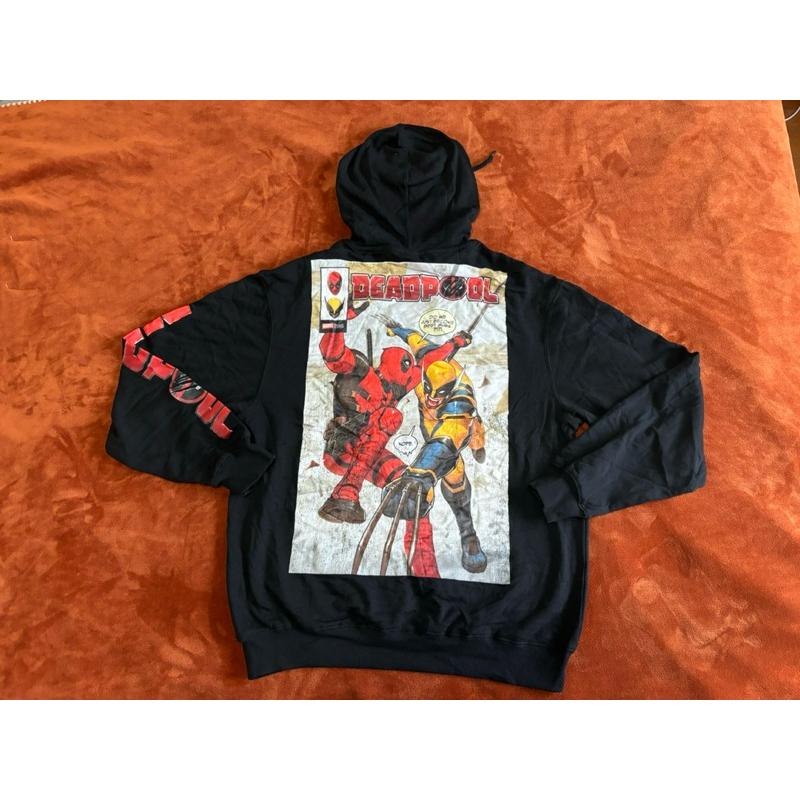 【I1】全新漫威迪士尼死侍和金鋼狼Deadpool Wolverine 漫畫帽T SZ L-細節圖5