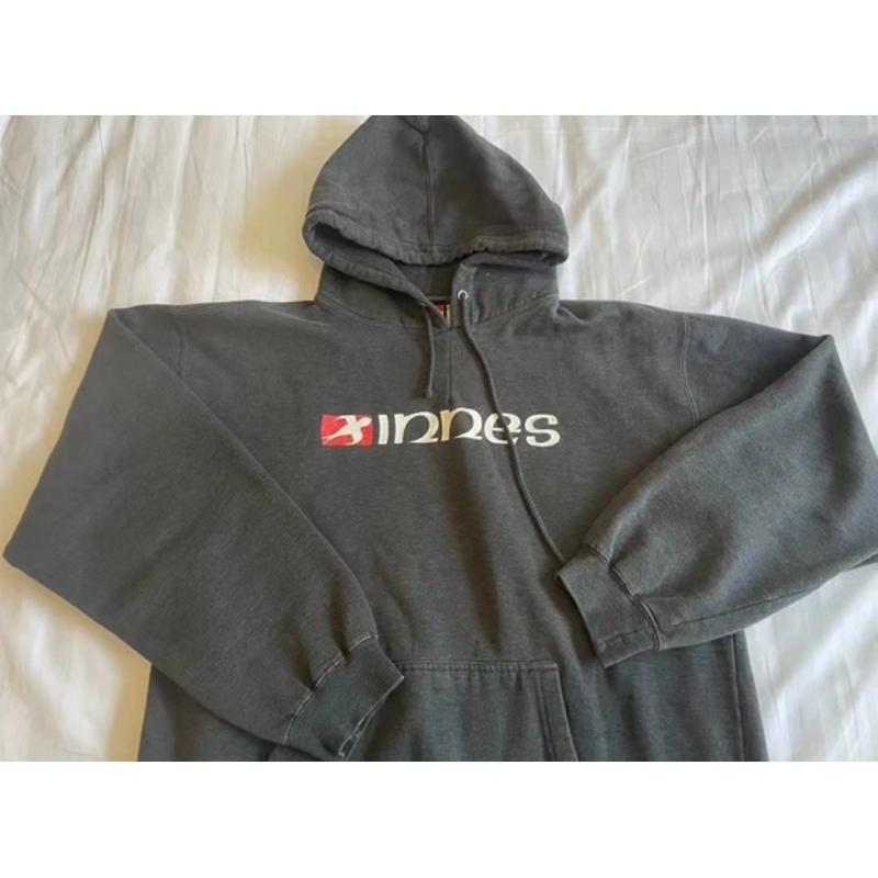 二手古著Vintage美產稀有滑板大牌 Innes logo帽T SZ M-細節圖2