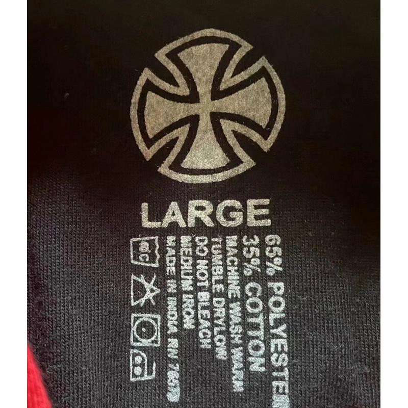 【A4】二手古著Vintage滑板大牌Independent條紋 Polo衫-細節圖2