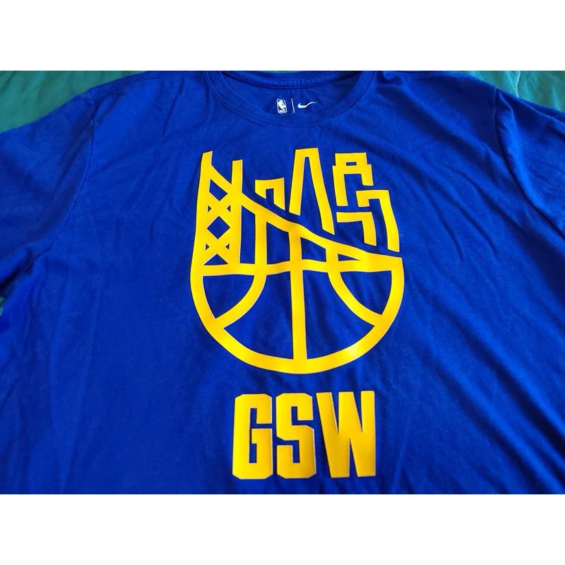 【H6】二手Nike金州勇士GSW Golden State Warriors Dry-fit運動短T  SZ XL-細節圖3