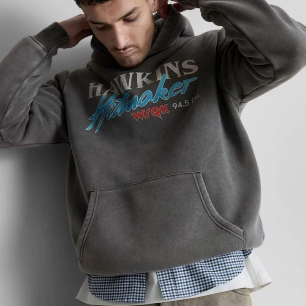 全新怪奇物語Stranger Things Hawkings Hitmaker帽T SZ M-細節圖2