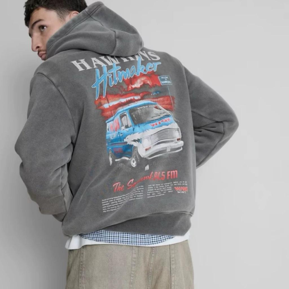 全新怪奇物語Stranger Things Hawkings Hitmaker帽T SZ M-細節圖3