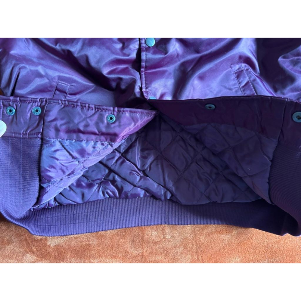 全新Majestic NHL Anaheim Ducks安納罕巨鴨Elwood Satin棒球外套 SZ M-細節圖6