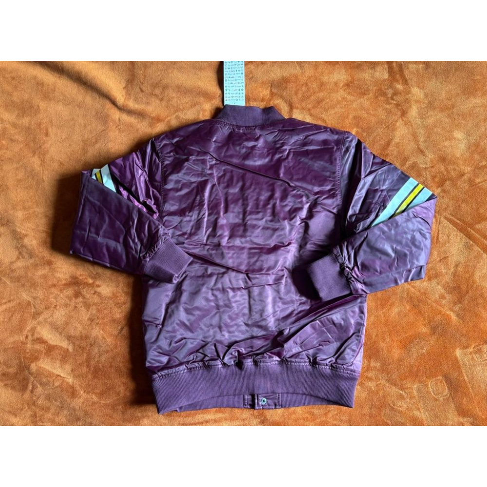 全新Majestic NHL Anaheim Ducks安納罕巨鴨Elwood Satin棒球外套 SZ M-細節圖7