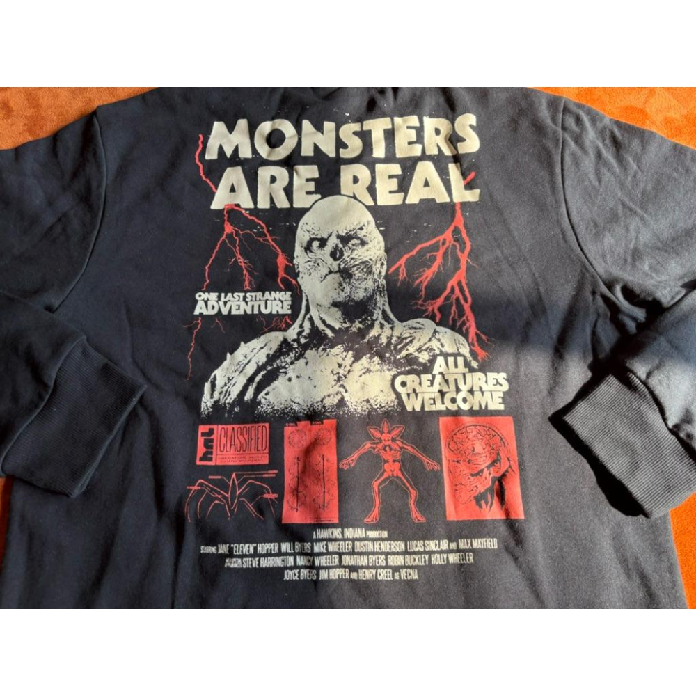全新怪奇物語Netflix Stranger Things周邊大學T SZ M/L-細節圖5