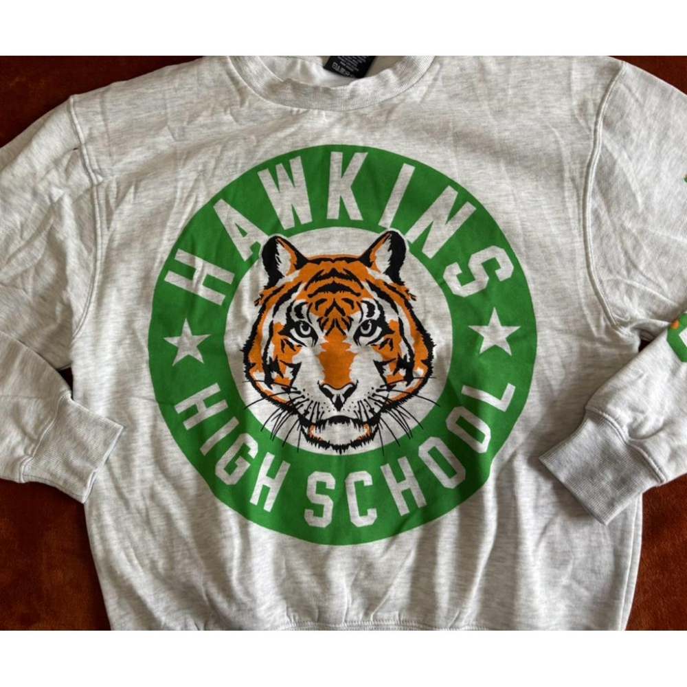 全新怪奇物語餓Netflix Stranger Things Hawkings High School大學T SZ M-細節圖2