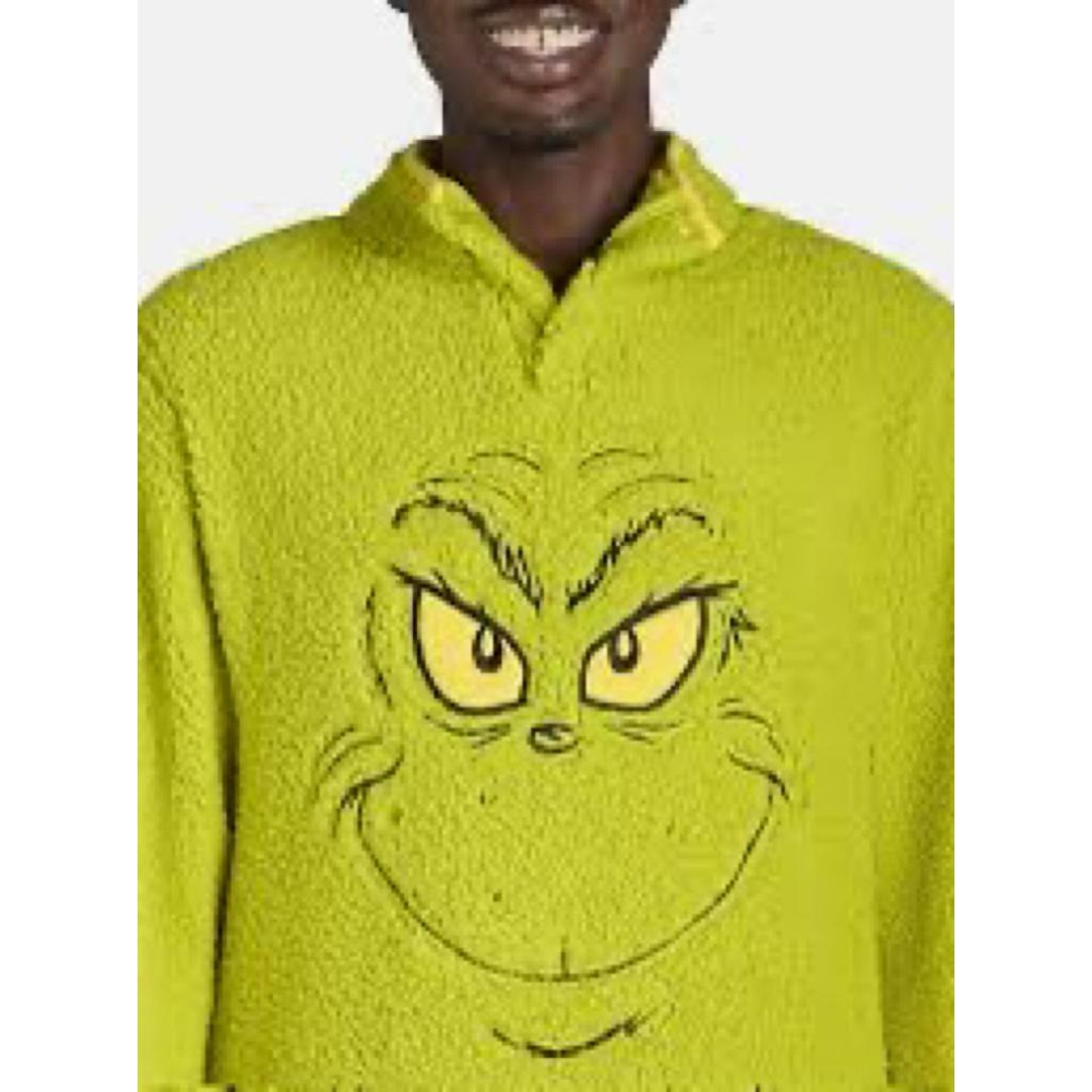 全新Dr. Seuss Grinch鬼精靈刷毛毛衣 SZ L-細節圖2