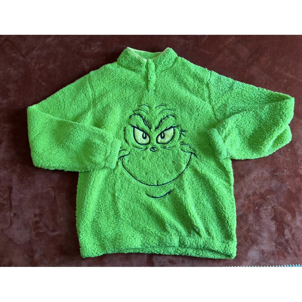 全新Dr. Seuss Grinch鬼精靈刷毛毛衣 SZ L-細節圖3