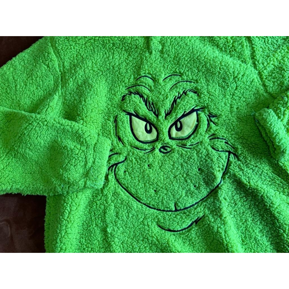 全新Dr. Seuss Grinch鬼精靈刷毛毛衣 SZ L-細節圖4