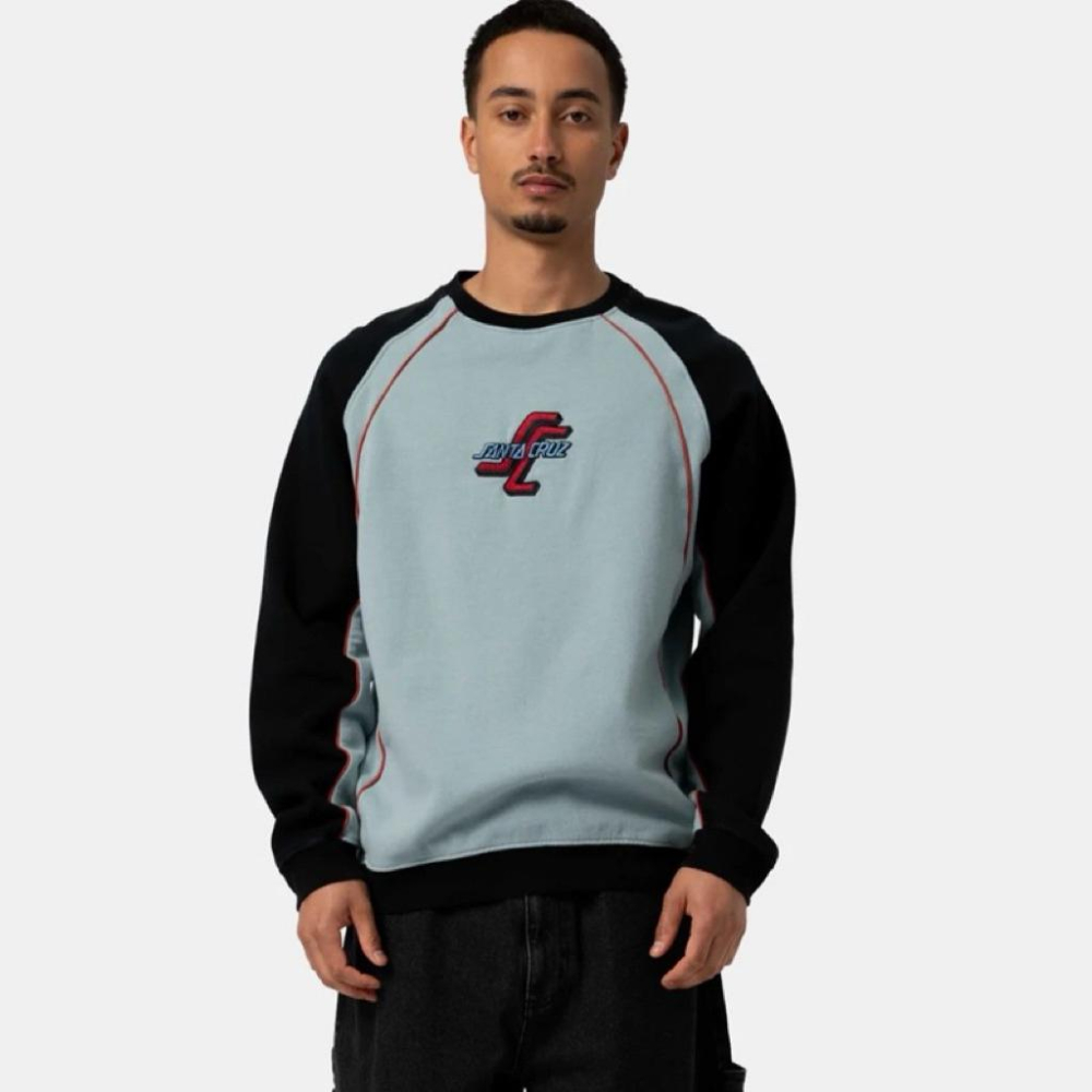 全新西海岸滑板大牌Santa Cruz raglan logo crewneck sweatshirt SZ M-細節圖2