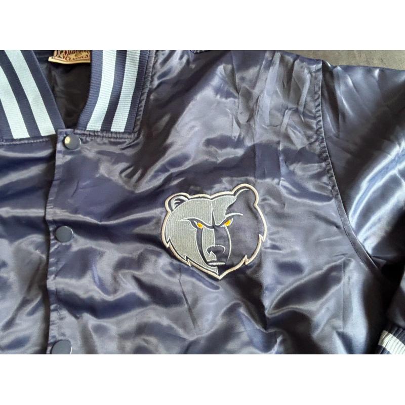 【E2】全新NBA Hardwood Classic孟菲斯灰熊Memphis Griszzles復古薄外套 SZ L-細節圖3