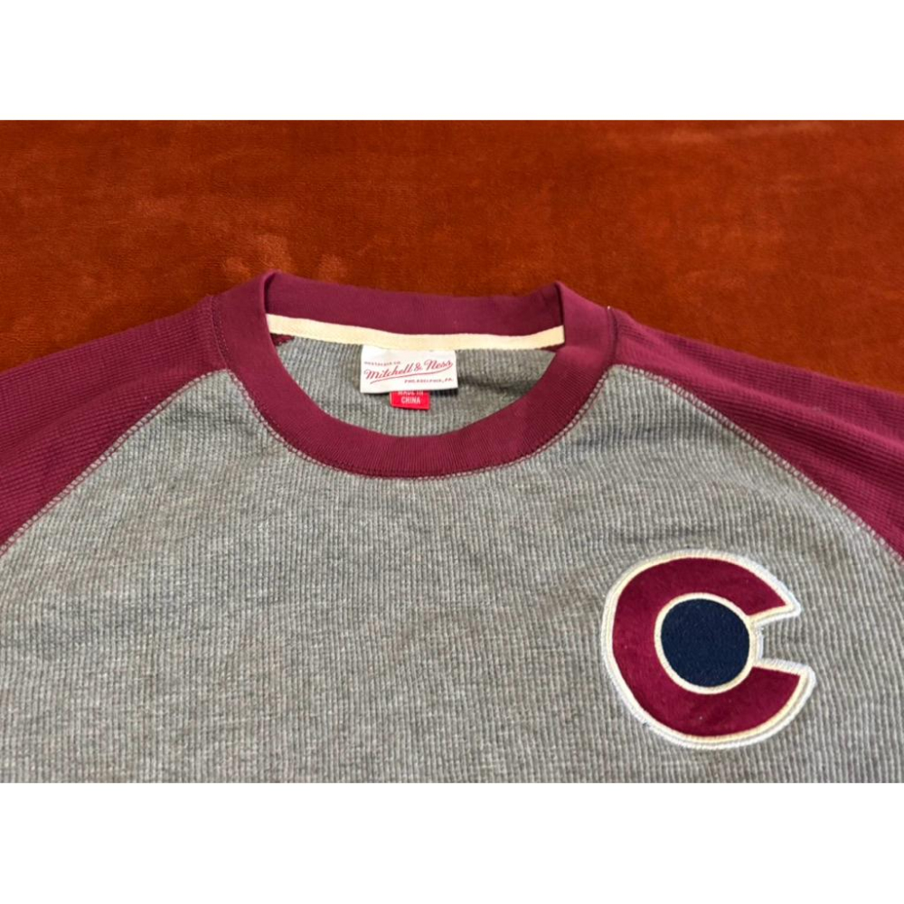 全新Mitchell & Ness MLB芝加哥小熊Chicago Cubs斜袖棒球長T SZ XL-細節圖4