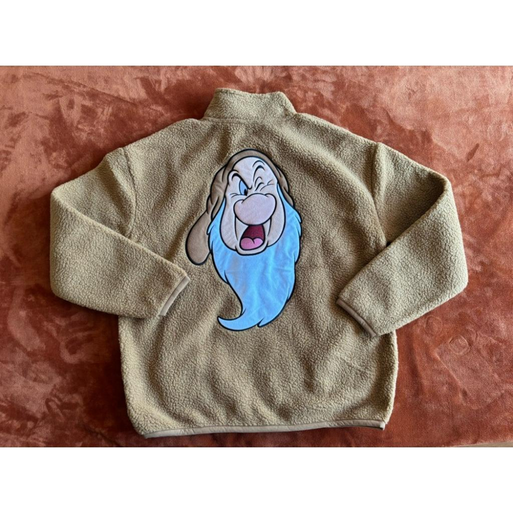 全新白雪公主Disney Snow White Grumpy Sherpa Pullover刷毛大學T SZ M-細節圖4