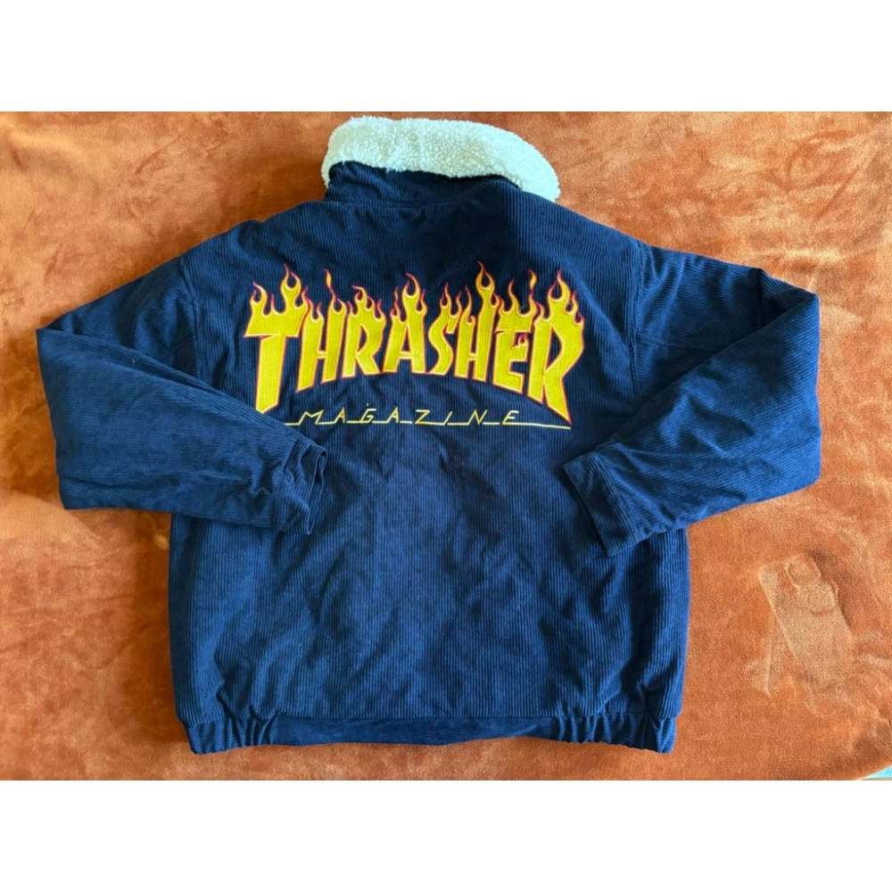 二手日版西海岸滑板大牌Thrasher外套 SZ L-細節圖5