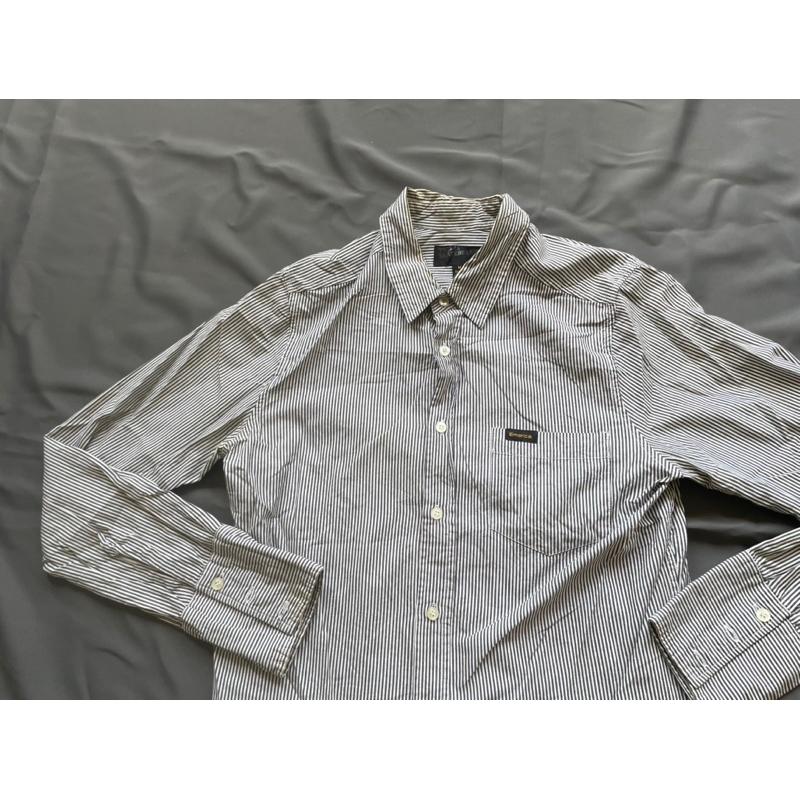 【P4】二手古著Vintage Emerica直條紋襯衫 SZ M-細節圖2