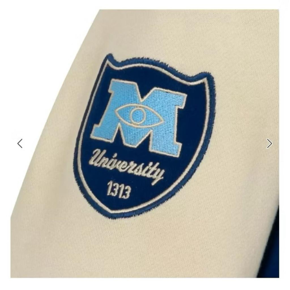 全新迪士尼Disney怪獸大學Monsters University Varsity Jacket棒球外套 SZ M-細節圖3