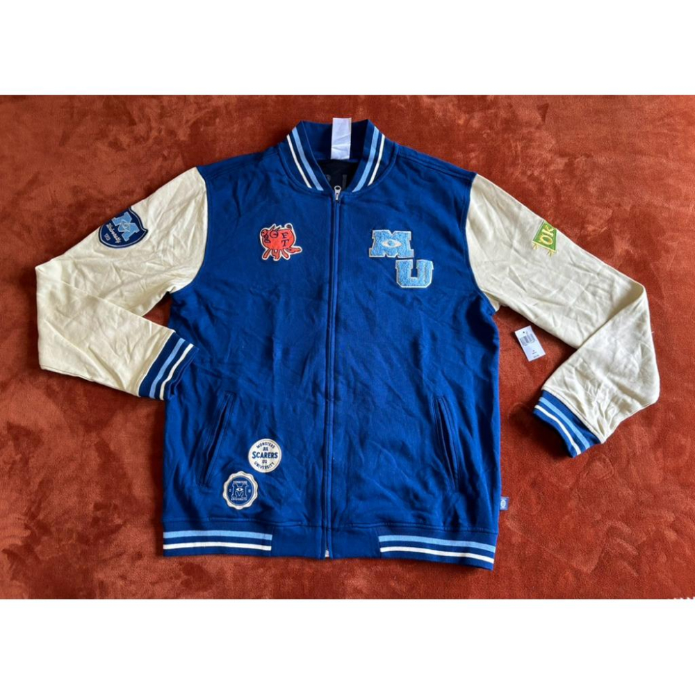 全新迪士尼Disney怪獸大學Monsters University Varsity Jacket棒球外套 SZ M-細節圖5
