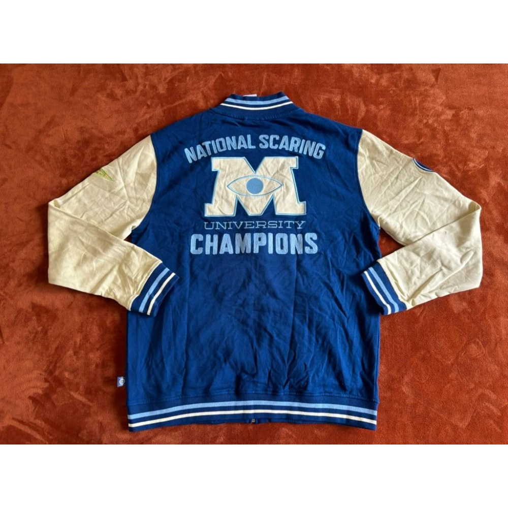 全新迪士尼Disney怪獸大學Monsters University Varsity Jacket棒球外套 SZ M-細節圖6