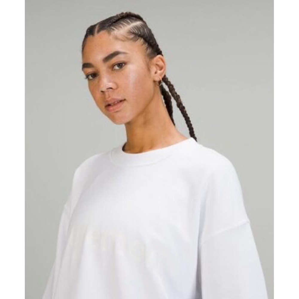 二手lululemon Perfectly Oversized Crew 大學T LW3EYVS SZ 6-細節圖4