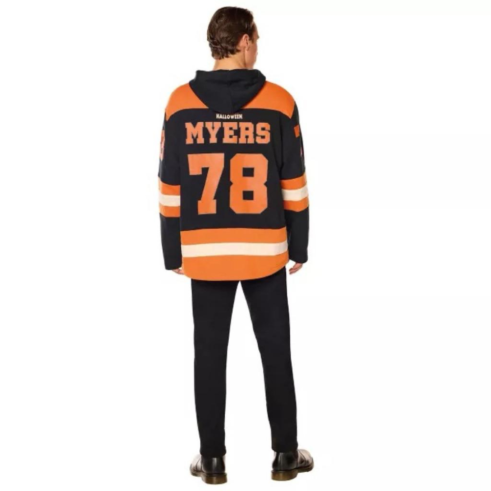 全新Michael Myers Haddonfield Hockey Hoodie Halloween帽T SZ L-細節圖3