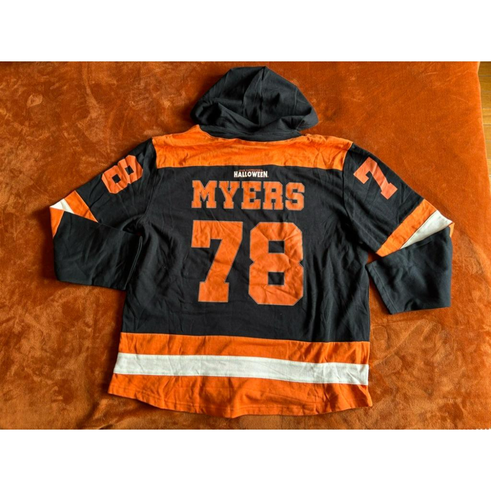 全新Michael Myers Haddonfield Hockey Hoodie Halloween帽T SZ L-細節圖7