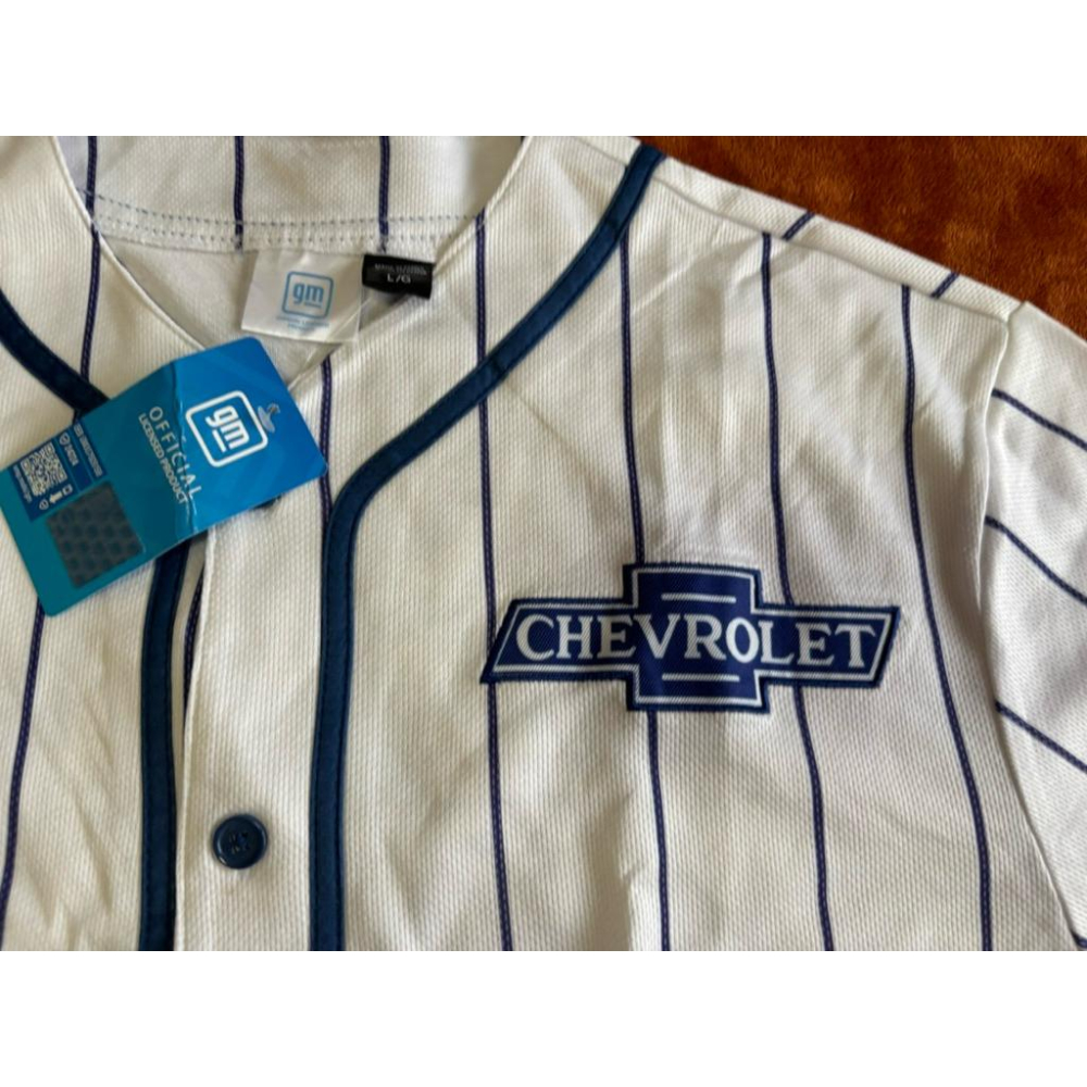 全新雪弗蘭Chevrolet直條紋棒球球衣  SZ L-細節圖3