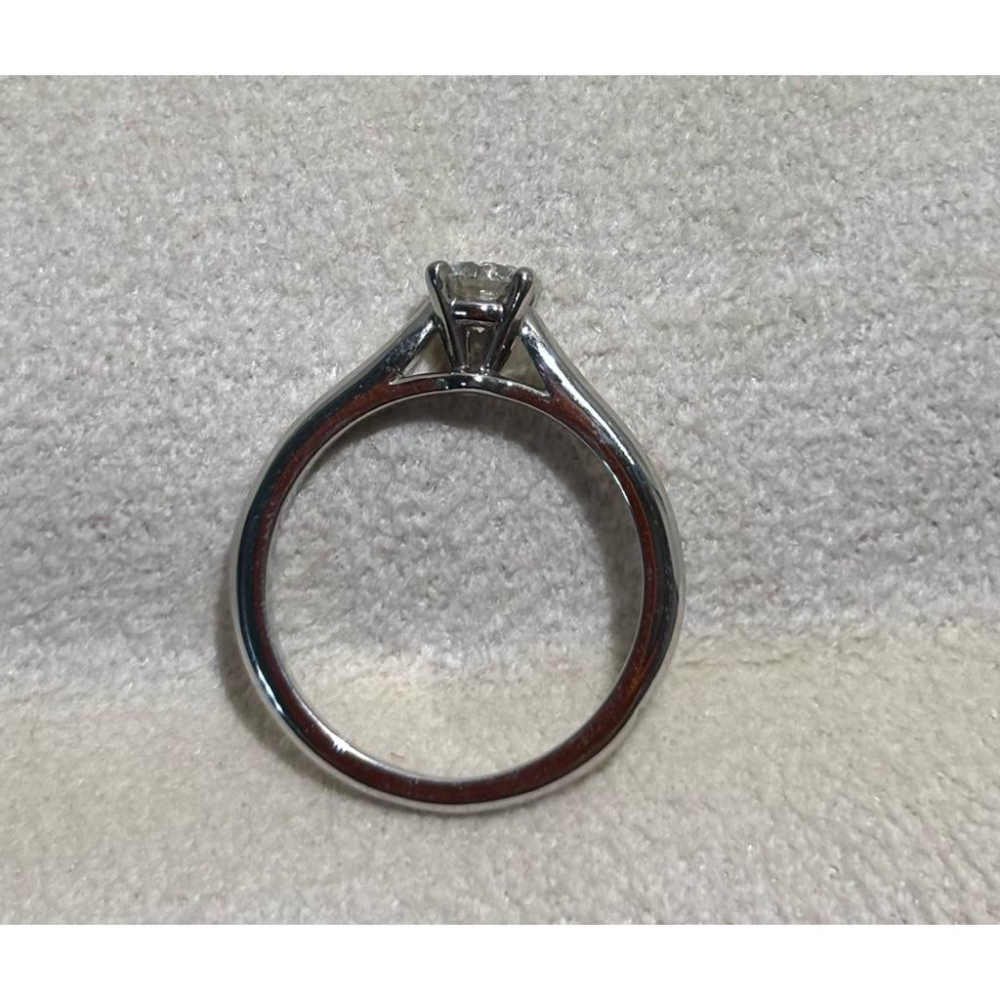 二手卡地亞CARTIER SOLITAIRE 1895 PT950卡地亞鉑金四抓單顆鑽戒指婚戒 49號 0.31克拉-細節圖6