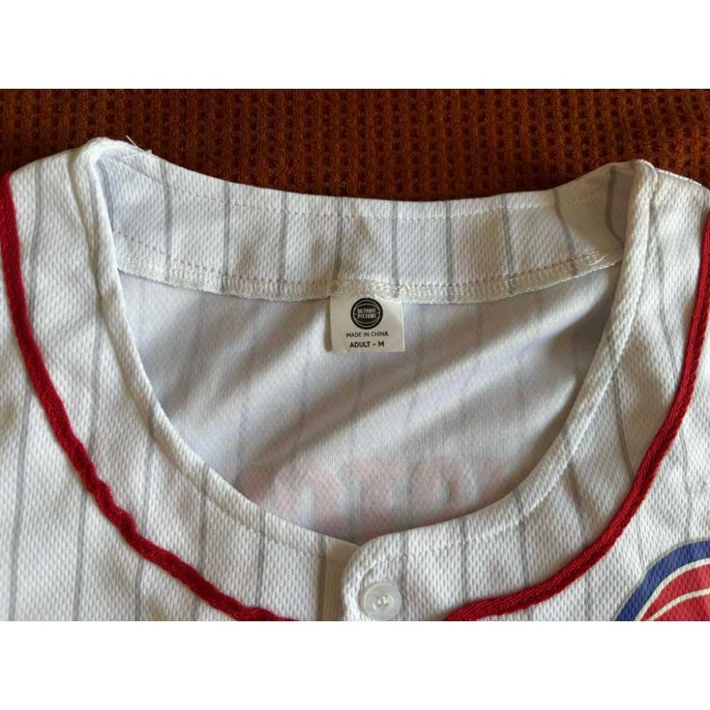 【P2】全新底特律活塞Detroit Pistons 313特殊活動棒球球衣 SZ M/L-細節圖2