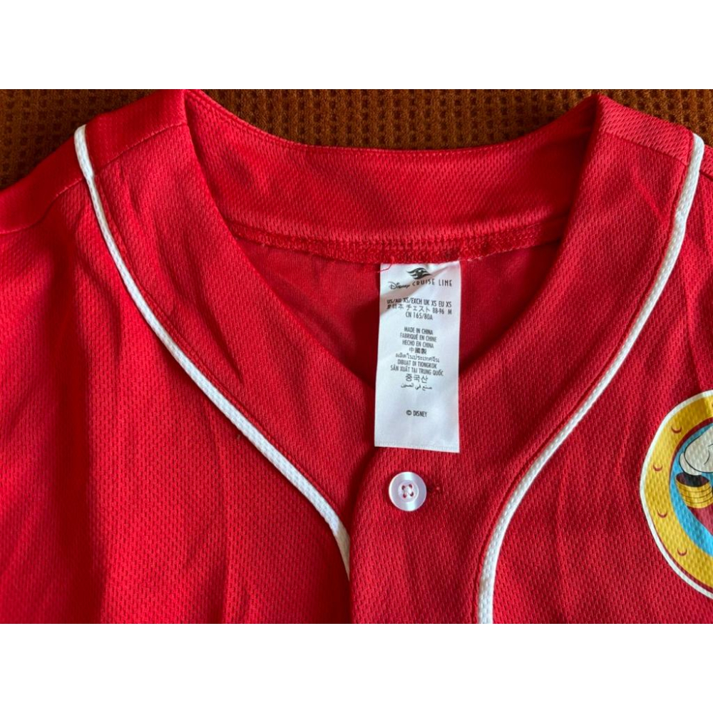 【G5】全新Disney迪士尼Captain Minnie米妮米老鼠棒球球衣 SZ XS-細節圖3