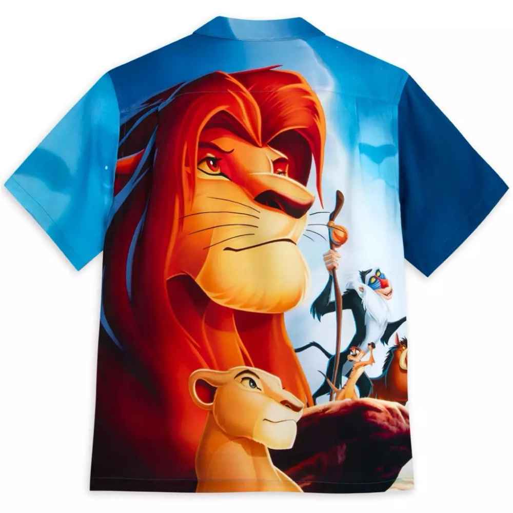 【K2】全新迪士尼Disney獅子王The Lion King Camp短襯衫 SZ M-細節圖2