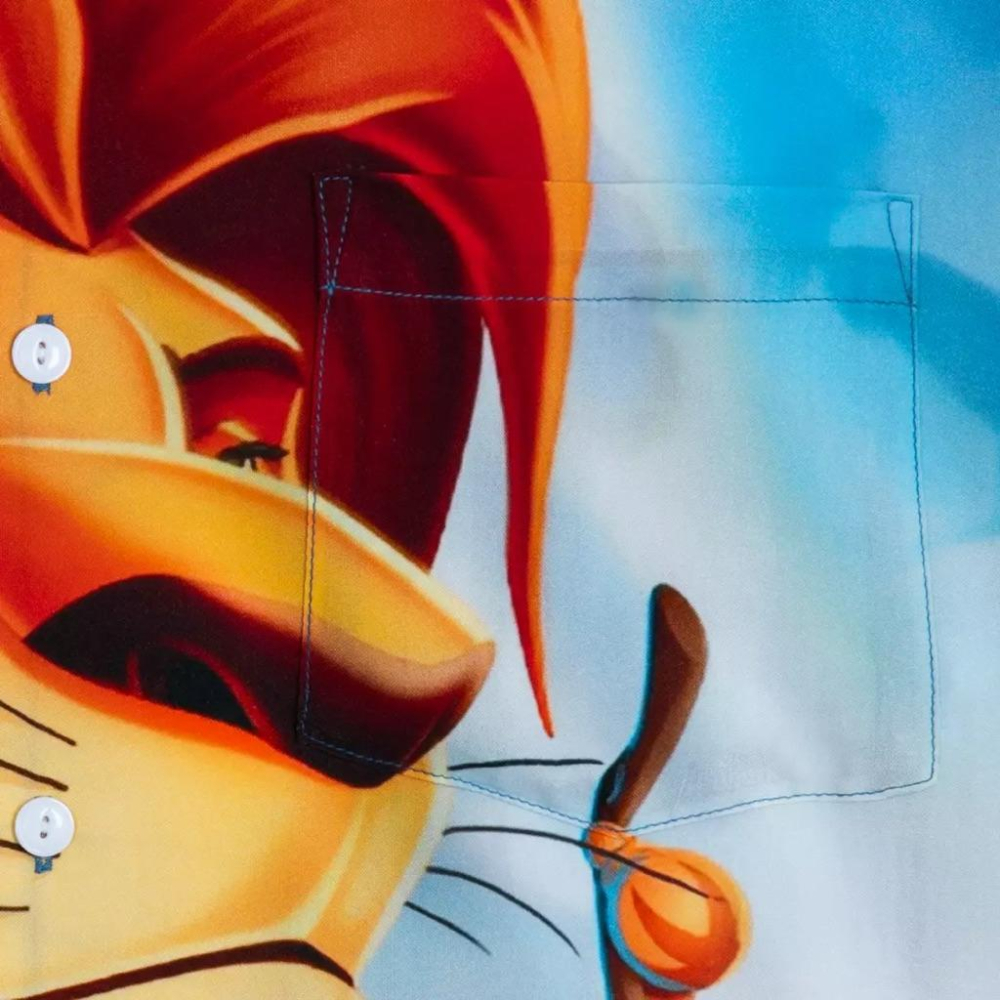 【K2】全新迪士尼Disney獅子王The Lion King Camp短襯衫 SZ M-細節圖4