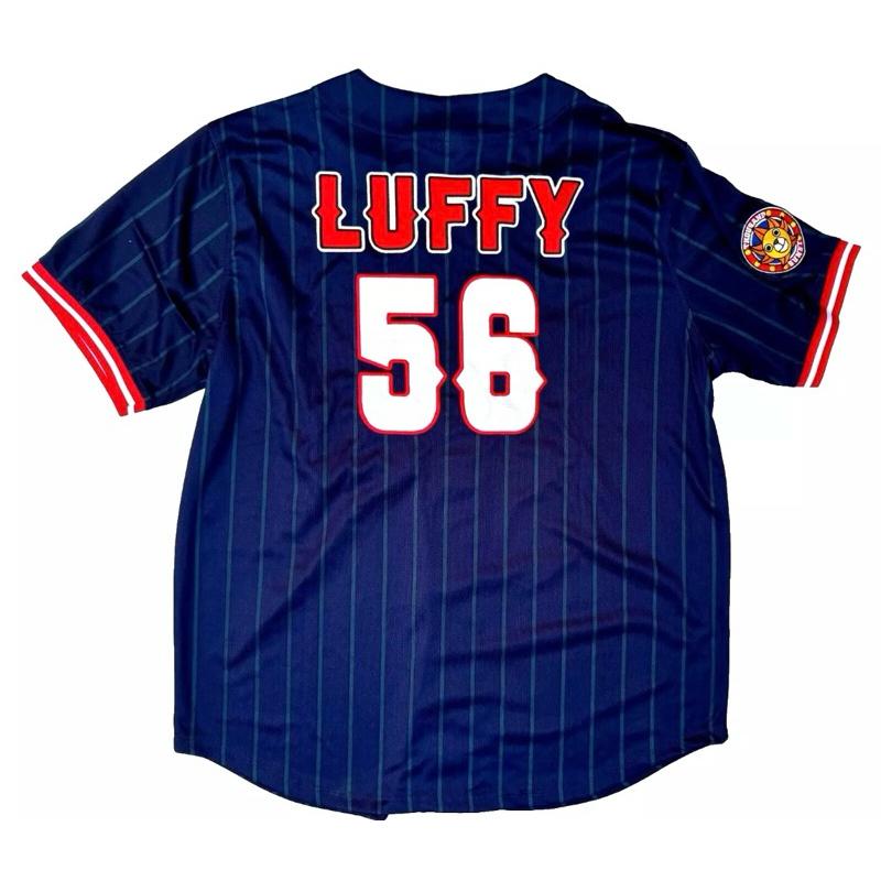 【O2】Boxlunch 全新One Piece航海王魯夫Luffy Straw Hat Jersey棒球球衣SZ L-細節圖2