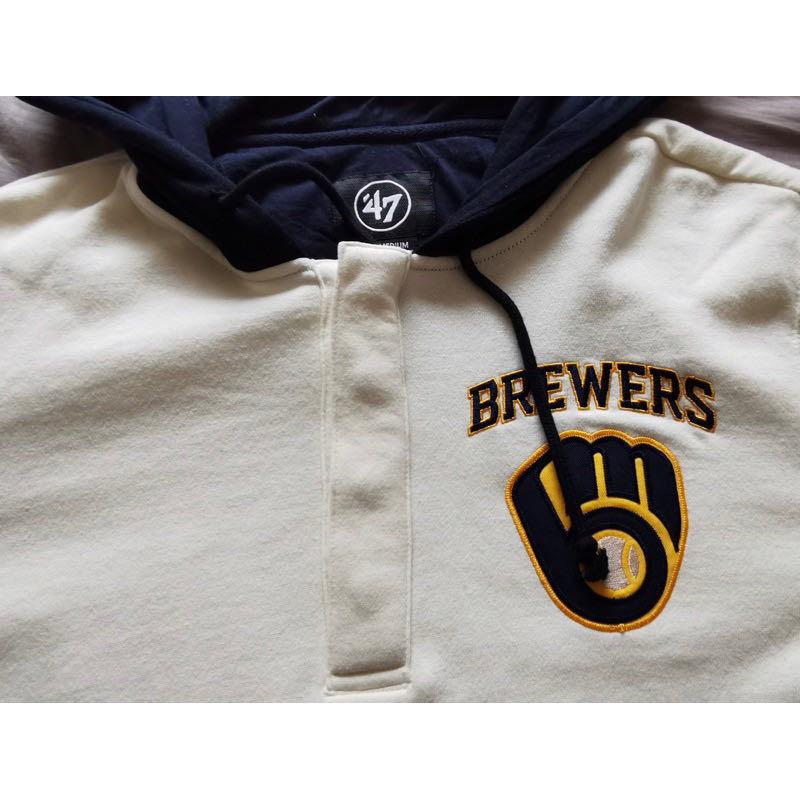【I5】二手很新47Brand 密爾瓦基釀酒人Milwaukee Brewers帽T SZ M-細節圖2