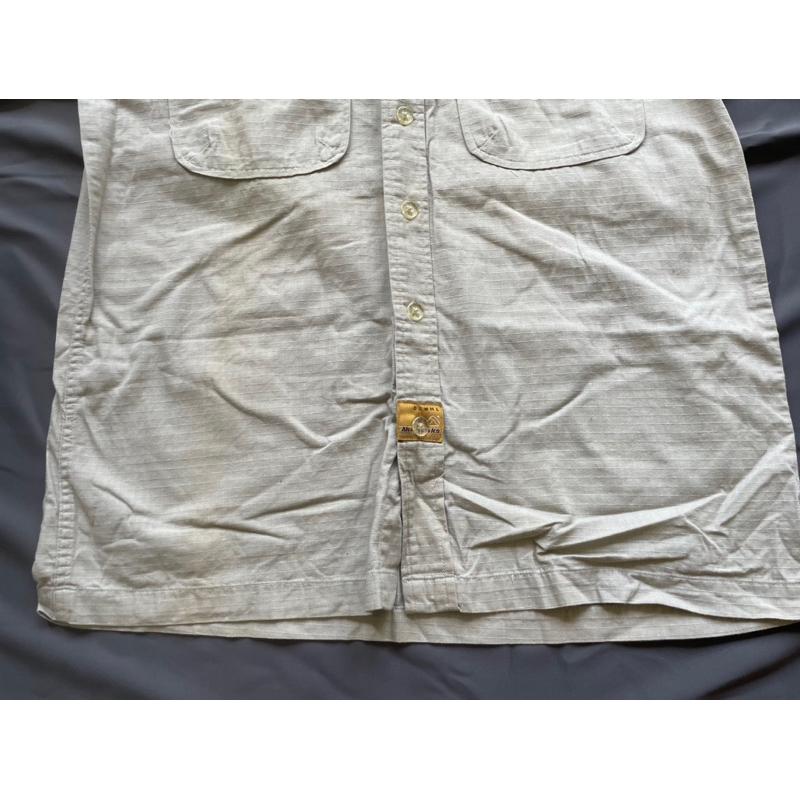 【P4】早期二手古著Vintage嘻哈大牌Akedemiks卡其襯衫 SZ L-細節圖2