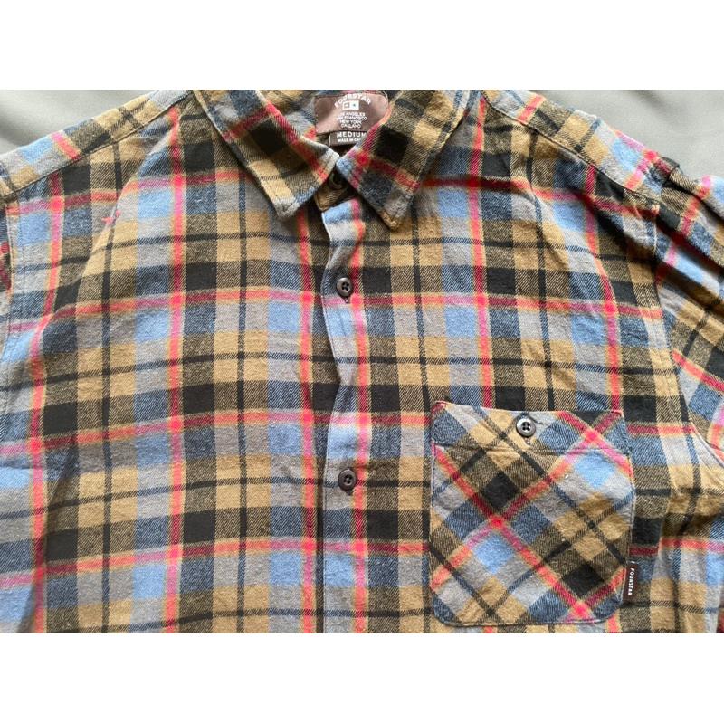 【P4】二手古著Vintage滑板大牌FourStar格紋襯衫 SZ M-細節圖2