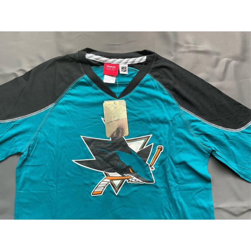 【 R2】全新NHL Reebok聖荷西鯊魚San Jose Sharks薄長T  SZ M-細節圖2